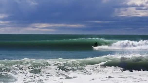 Surfing new zealand — Stock Video