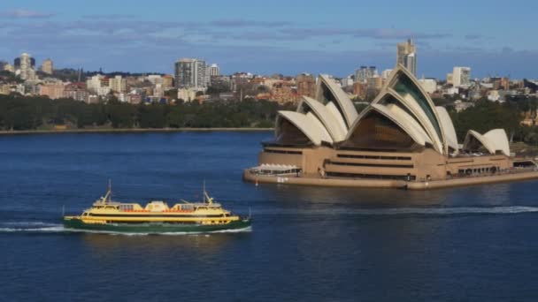 Sydney Opera House und der Hafen — Stockvideo