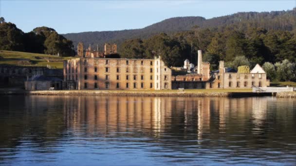 Ruinas en el puerto Arthur, Tasmania — Vídeos de Stock