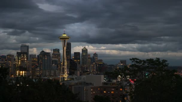 La aguja espacial en Seattle — Vídeo de stock