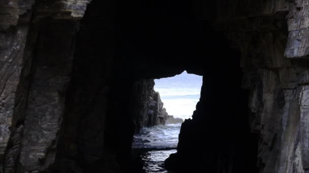 Dikkat çekici tasmania mağara — Stok video