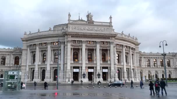 VIENNE, AUTRICHE, 9 OCTOBRE 2017 clip en fin d'après-midi du burgtheater à Vienne — Video