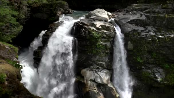 Närbild av nooksack faller i Washington State, usa — Stockvideo