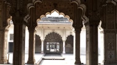 DELHI, INDIA - 15 Mart 2019: Eski Delhi 'deki kırmızı kalelerin vibratör klibi