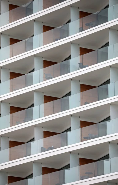 Балкони Місті Багатоквартирному Будинку — стокове фото