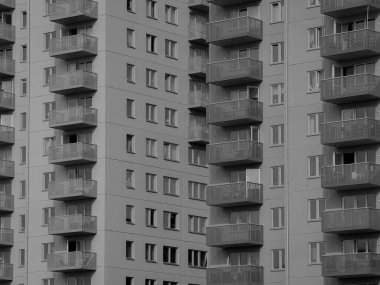 Low angle view of a modern buildings