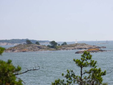 Yazın kıyı manzaralarının manzarası