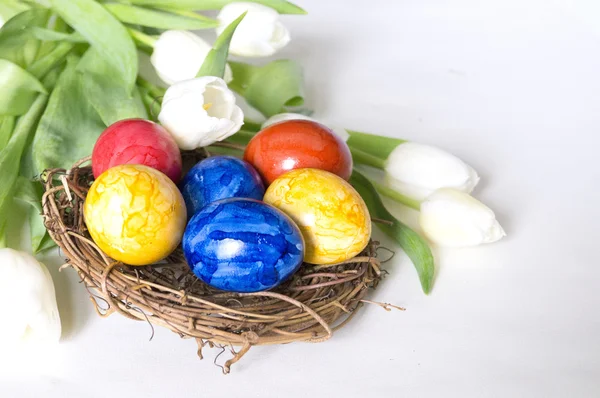 Yuvadaki paskalya yumurtaları