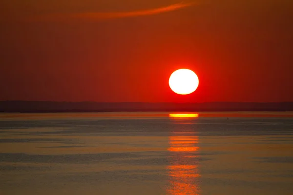 Orange Sunset Sea — Stock Photo, Image