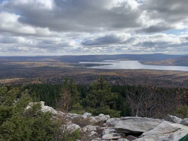 Dağın tepesinden ormana bak.