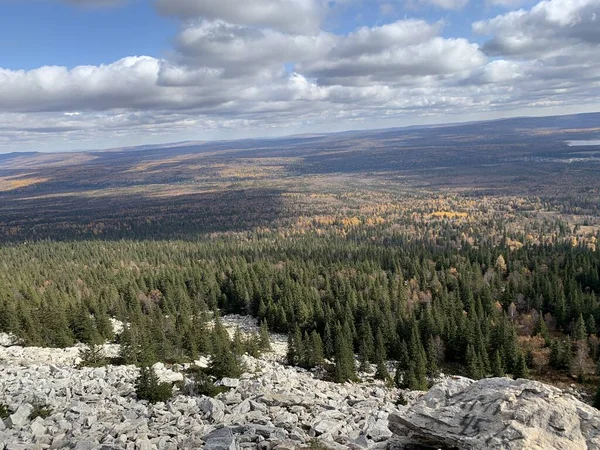 Vista Sobre Bosque Desde Cima Montaña — Foto de Stock