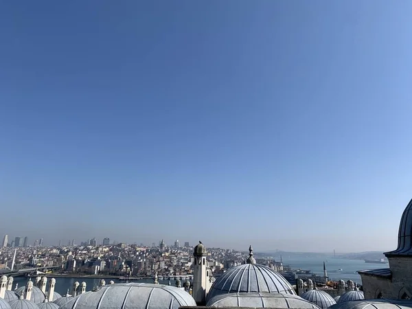 Gyönyörű Kilátás Isztambul Városára Bosphorus Szorosra — Stock Fotó