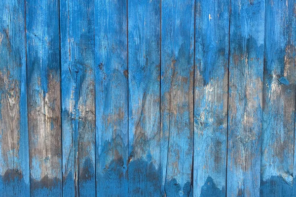 Vintage Fond Bois Avec Peeling Peinture Bleue — Photo