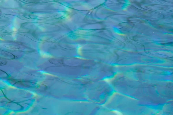 Fundo Água Azul Com Reflexos Sol — Fotografia de Stock