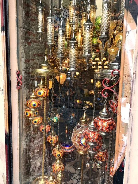 Вид Вікно Магазину Східними Ліхтарями — стокове фото