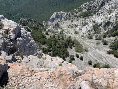 Kırım 'daki güzel kayalık dağlar