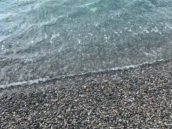 Avvicinati All Onda Spiaggia Pietra Vista Dall Alto — Foto Stock