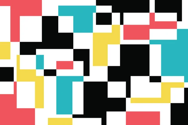 Modèle Fond Abstrait Réalisé Avec Des Formes Géométriques Rectangulaires Colorées — Image vectorielle