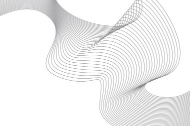 Dalga soyutlamasında tekrarlanan satırlarla soyut arkaplan oluşturuldu. Basit, modern, yaratıcı geometrik vektör sanatı.