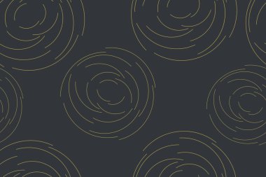 Kusursuz, soyut arkaplan deseni. Çiçek soyutlamasında yay şeklinde kıvrımlı çizgiler kullanılmış. Yeşil ve gri renkli modern, basit vektör sanatı.