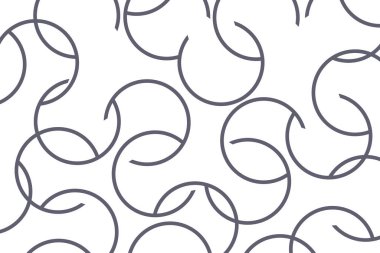 Çember şeklindeki çizgilerden oluşan soyut arkaplan deseni. Modern, basit ve geometrik vektör sanatı.