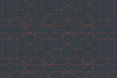 Kusursuz, soyut arkaplan deseni çizgiler halinde çokgen geometrik şekiller oluşturur. Modern, yaratıcı vektör sanatı.