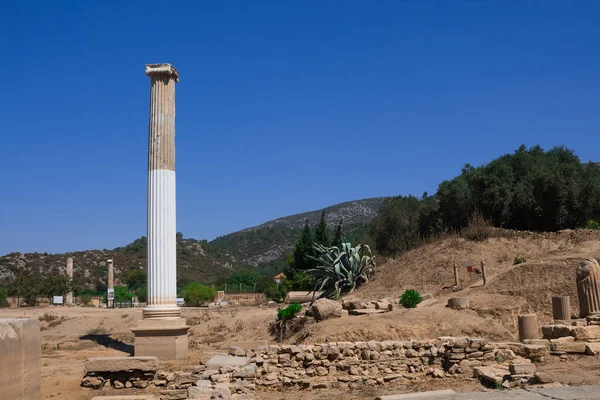 Vista Antiguo Santuario Griego Costa Jonia Llamado Claros Las Ruinas — Foto de Stock