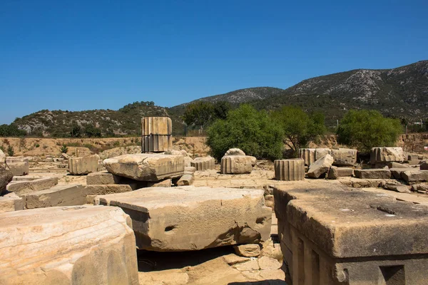 Vista Antiguo Santuario Griego Costa Jonia Llamado Claros Las Ruinas — Foto de Stock