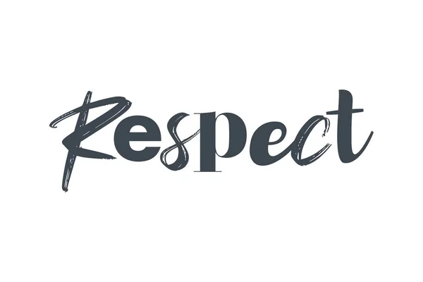 Moderní Hravý Smělý Typografický Design Slova Respekt Šedé Barvě Cool — Stockový vektor