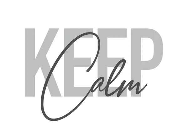 Design Typographique Moderne Simple Minimal Dicton Keep Calm Dans Des — Image vectorielle