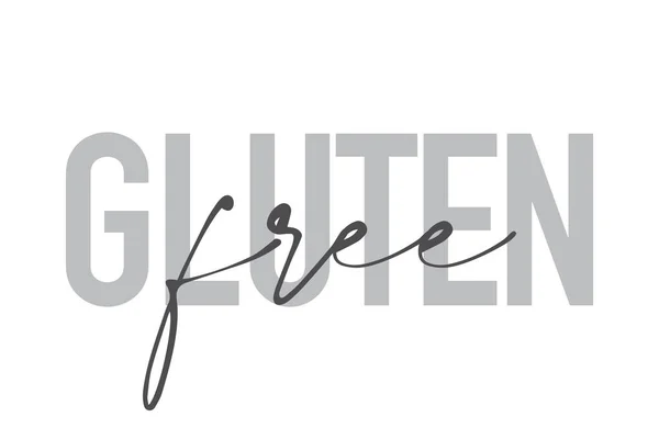 현대적 단순하며 Gluten Free 타이포그래피 디자인이다 멋지고 도시적 세련되고 장난기있는 — 스톡 벡터