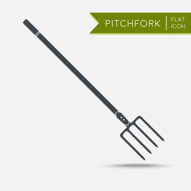 Dirgen simgesi. Çatal simgesi. Düz vektör çizim.