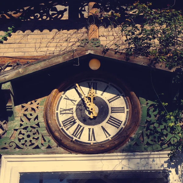 Old wooden clock — Stock Photo, Image