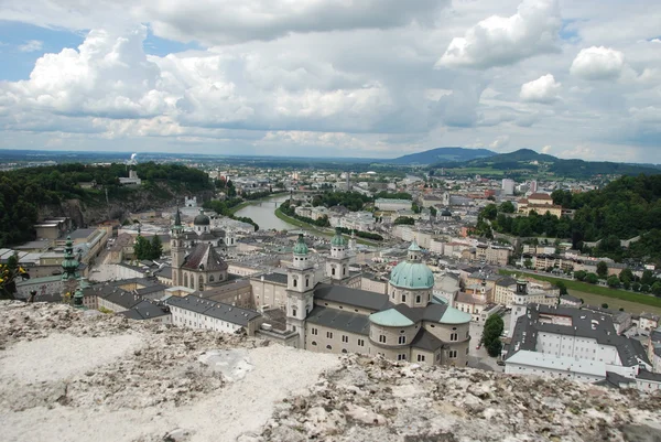 Salzburg Óváros a barokk építészet — Stock Fotó