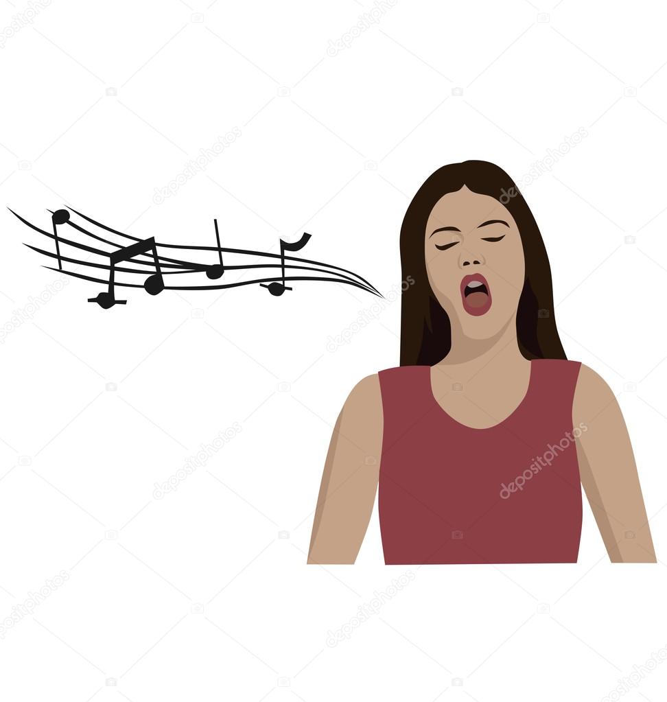 Woman singing opera