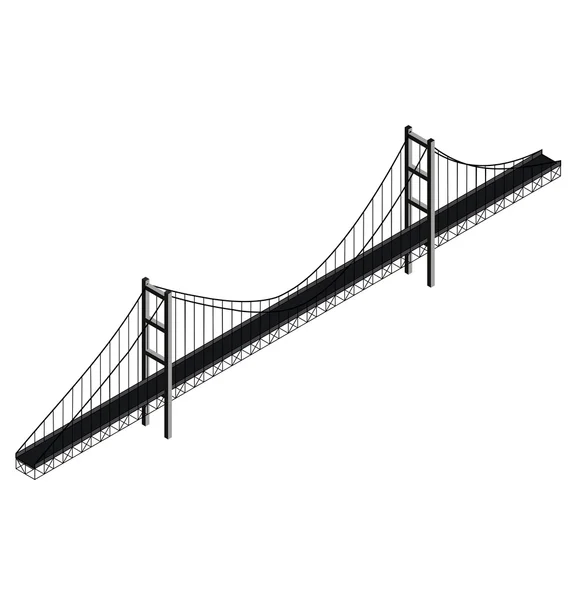Izometryczne most wiszący — Wektor stockowy