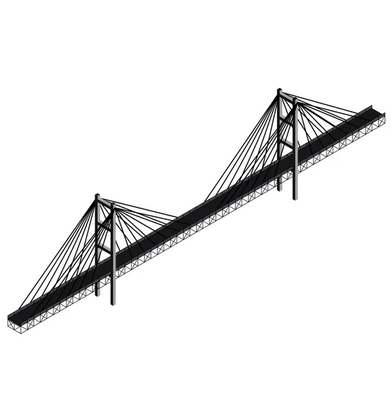 Most wantowy izometryczny — Wektor stockowy