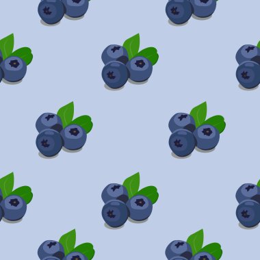 Dikişsiz desen yaban mersini mavi