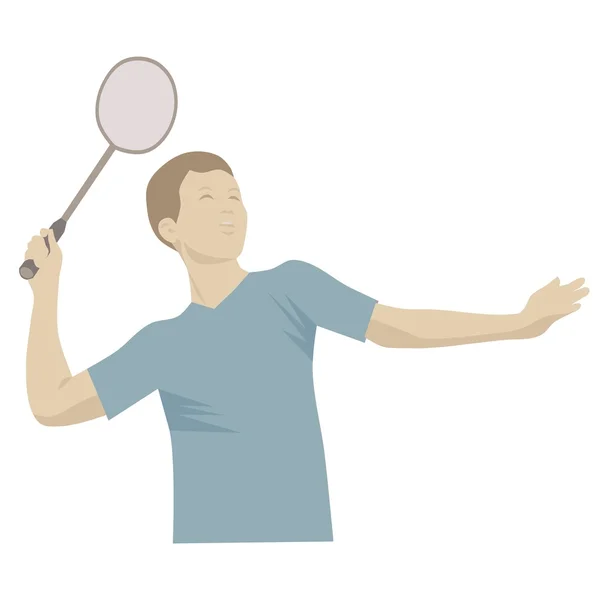 Sporten badminton spelare — Stock vektor