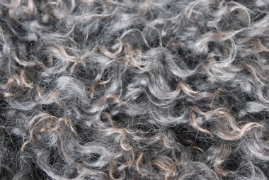 Gri doku yün makroda