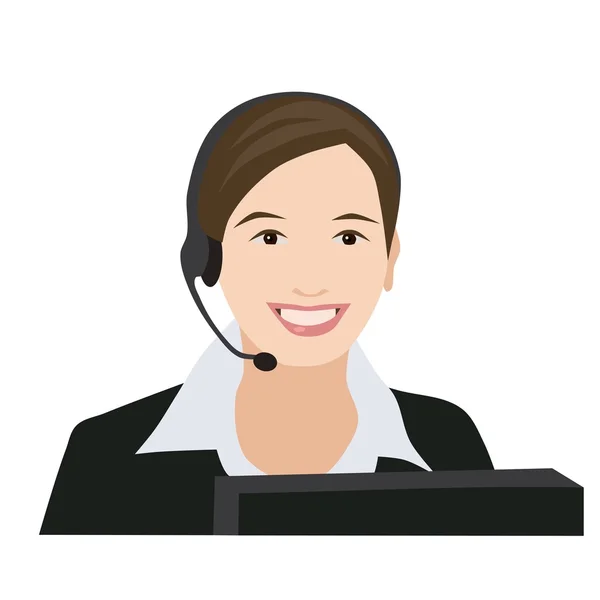 Profesión recepcionista mujer — Vector de stock