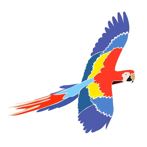 Papagaio Ara em cores brilhantes —  Vetores de Stock