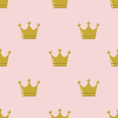 Dikişsiz desen golden crown princess