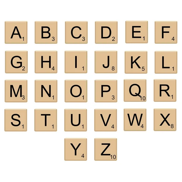 Brettspiel Alphabet Buchstaben — Stockvektor