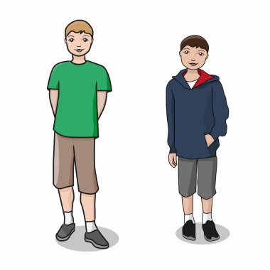 karikatür Okulu çocuk