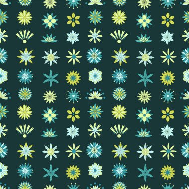 Kusursuz desenli grafik çiçekler