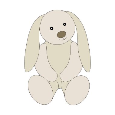 Beyaz tavşan yumuşak oyuncak