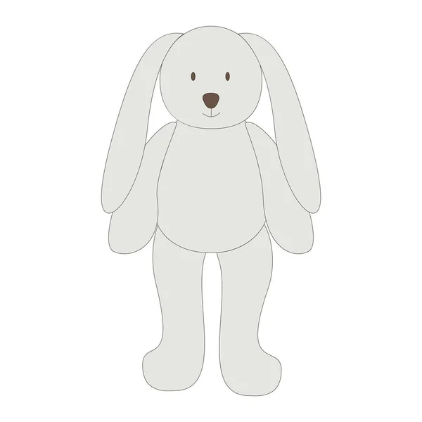 漫画白かわいいウサギ — ストックベクタ