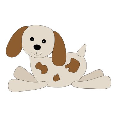 Sevimli çizgi film koşucusu köpek.