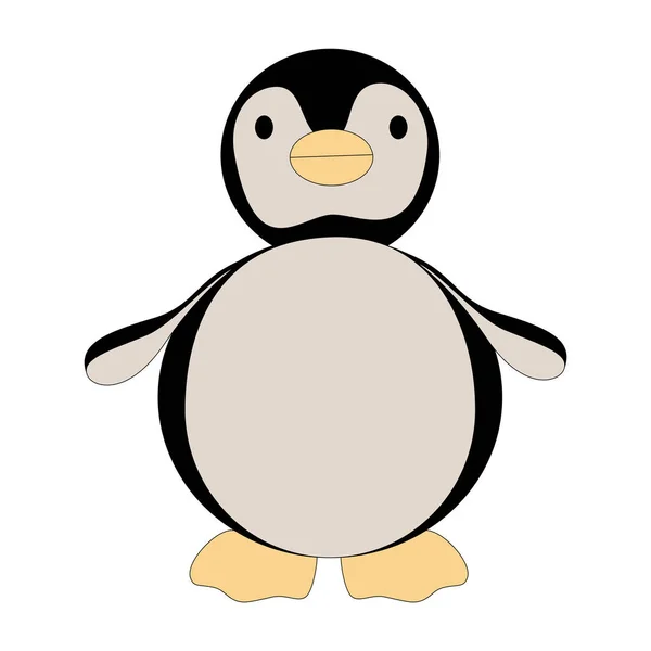 Bonito Desenho Animado Pinguim Clip Arte — Vetor de Stock